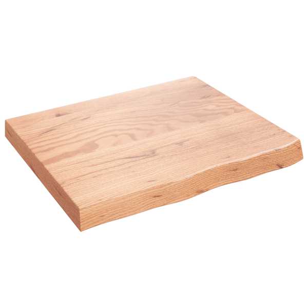 vidaXL lauaplaat, helepruun, 60 x 50 x (2-6) cm, t&ouml;&ouml;deldud tammepuit