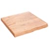vidaXL lauaplaat, helepruun, 60 x 60 x (2-6) cm, t&ouml;&ouml;deldud tammepuit