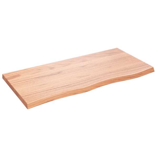 vidaXL lauaplaat, helepruun, 100x50x(2-4) cm, t&ouml;&ouml;deldud tammepuit