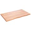 vidaXL lauaplaat, helepruun, 100x60x(2-4) cm, t&ouml;&ouml;deldud tammepuit