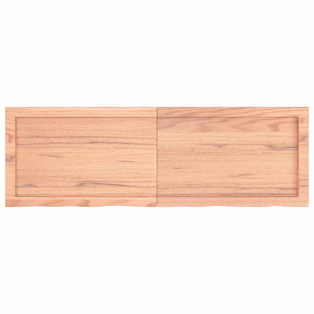 Thumbnail - vidaXL Tischplatte Hellbraun 120x40x(2-4)cm Massivholz Eiche Behandelt