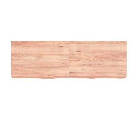 vidaXL Tischplatte Hellbraun 120x40x(2-6)cm Massivholz Eiche Behandelt