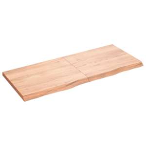 Stolní deska světle hnědá 120x50x(2-4)cm ošetřený masivní dub - obrázek 1