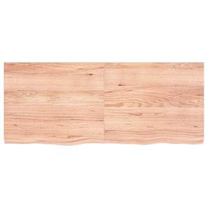 Stolní deska světle hnědá 120x50x(2-4)cm ošetřený masivní dub - obrázek 2
