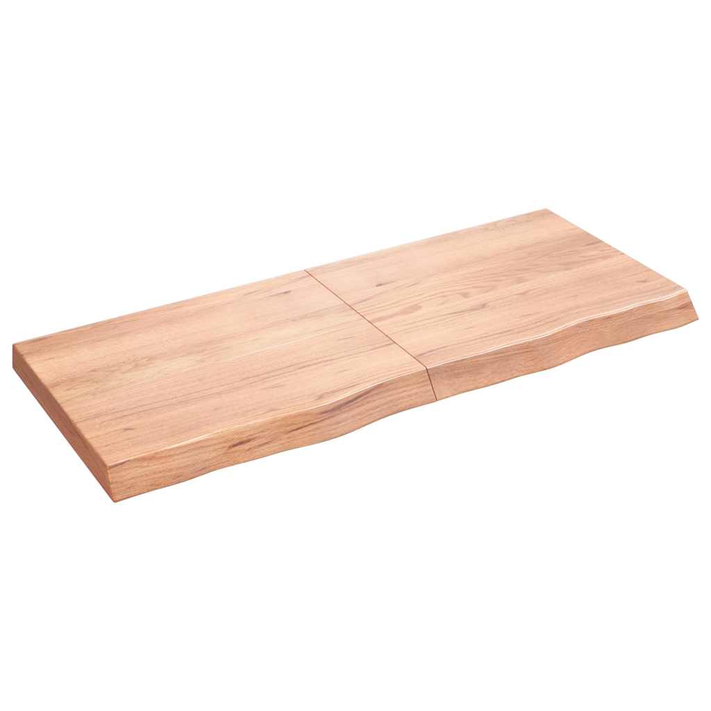 vidaXL Blat de masă maro 120x50x(2-6) cm, lemn masiv stejar tratat