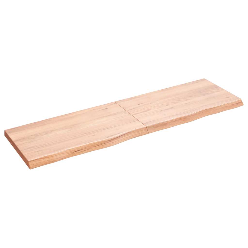 vidaXL Tampo de mesa 140x40x4 cm carvalho tratado castanho-claro