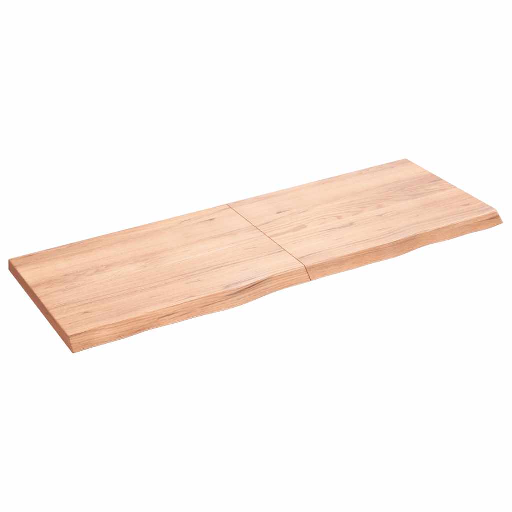 vidaXL Blat de masă maro 140x50x(2-4) cm, lemn masiv stejar tratat