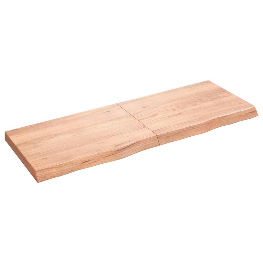 vidaXL Blat de masă maro 140x50x(2-6) cm, lemn masiv stejar tratat