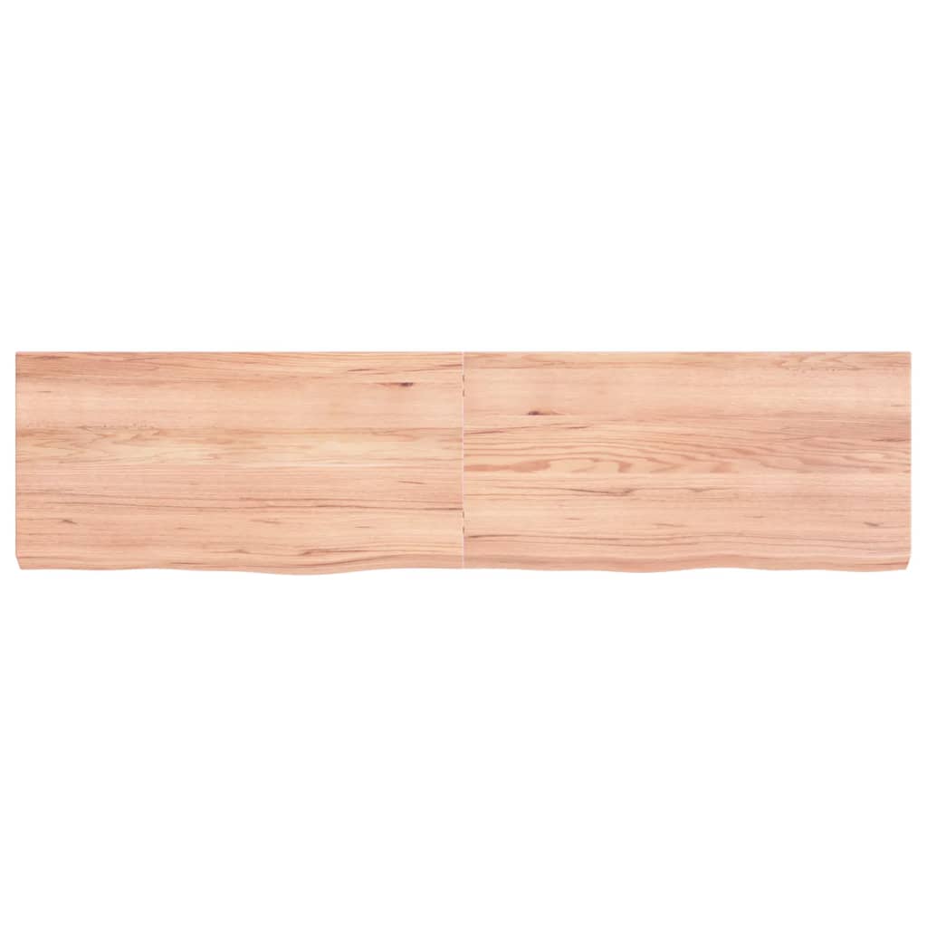 vidaXL Tafelblad 160x40x(2-6)cm behandeld massief eikenhout lichtbruin afbeelding