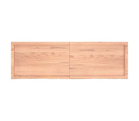 vidaXL Dessus de table marron clair bois ch&ecirc;ne massif trait&eacute;