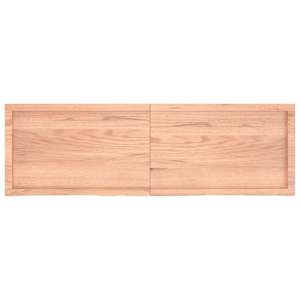 vidaXL Dessus de table marron clair bois ch&ecirc;ne massif trait&eacute;