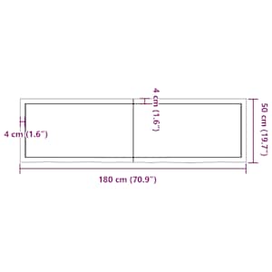 Stolní deska světle hnědá 180x50x(2-4)cm ošetřený masivní dub - obrázek 10