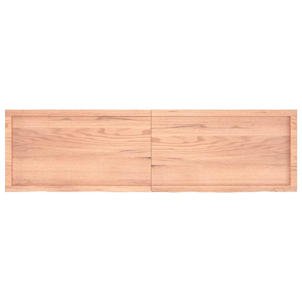 Thumbnail - vidaXL Tischplatte Hellbraun 180x50x(2-6)cm Massivholz Eiche Behandelt