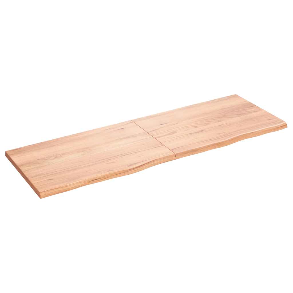 vidaXL Blat de masă maro 180x60x(2-4) cm, lemn masiv stejar tratat