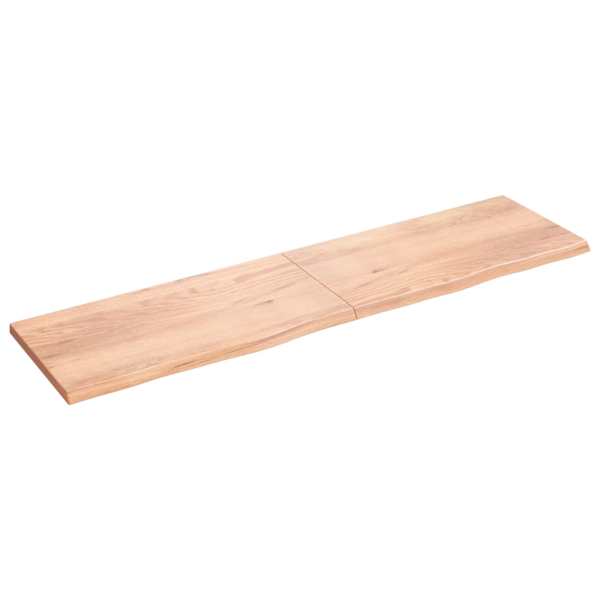 vidaXL lauaplaat, helepruun, 200x50x(2-4) cm, t&ouml;&ouml;deldud tammepuit