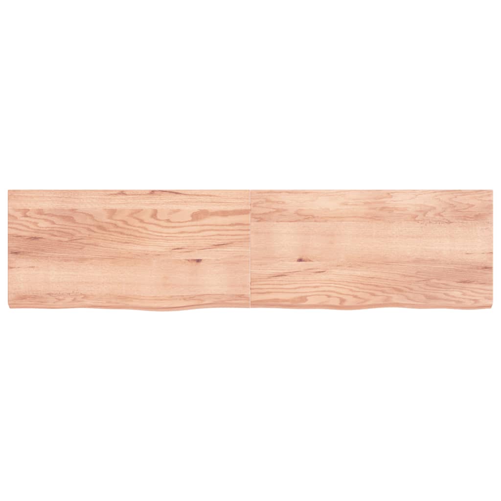 vidaXL Blat de masă maro 200x50x(2-6) cm, lemn masiv stejar tratat