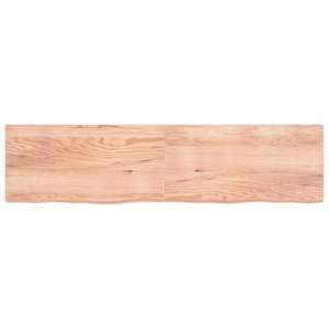 vidaXL bordplade 200x50x(2-6) cm behandlet massivt egetr&aelig; lysebrun