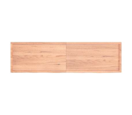 vidaXL Tafelblad 220x60x(2-6)cm behandeld massief eikenhout lichtbruin