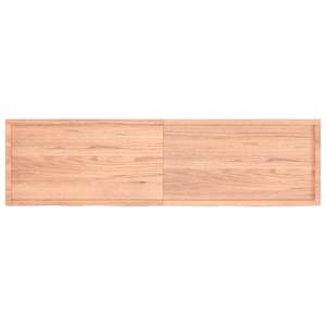 vidaXL Tafelblad 220x60x(2-6)cm behandeld massief eikenhout lichtbruin