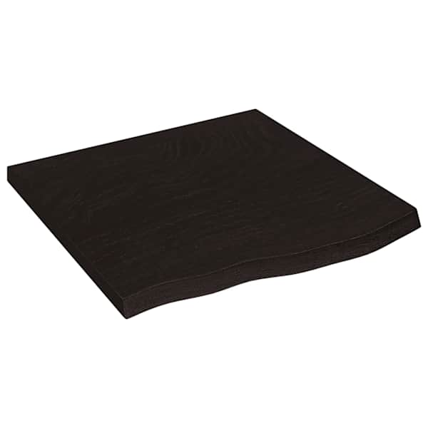 vidaXL lauaplaat, tumepruun, 60x60x(2-4) cm, t&ouml;&ouml;deldud tammepuit