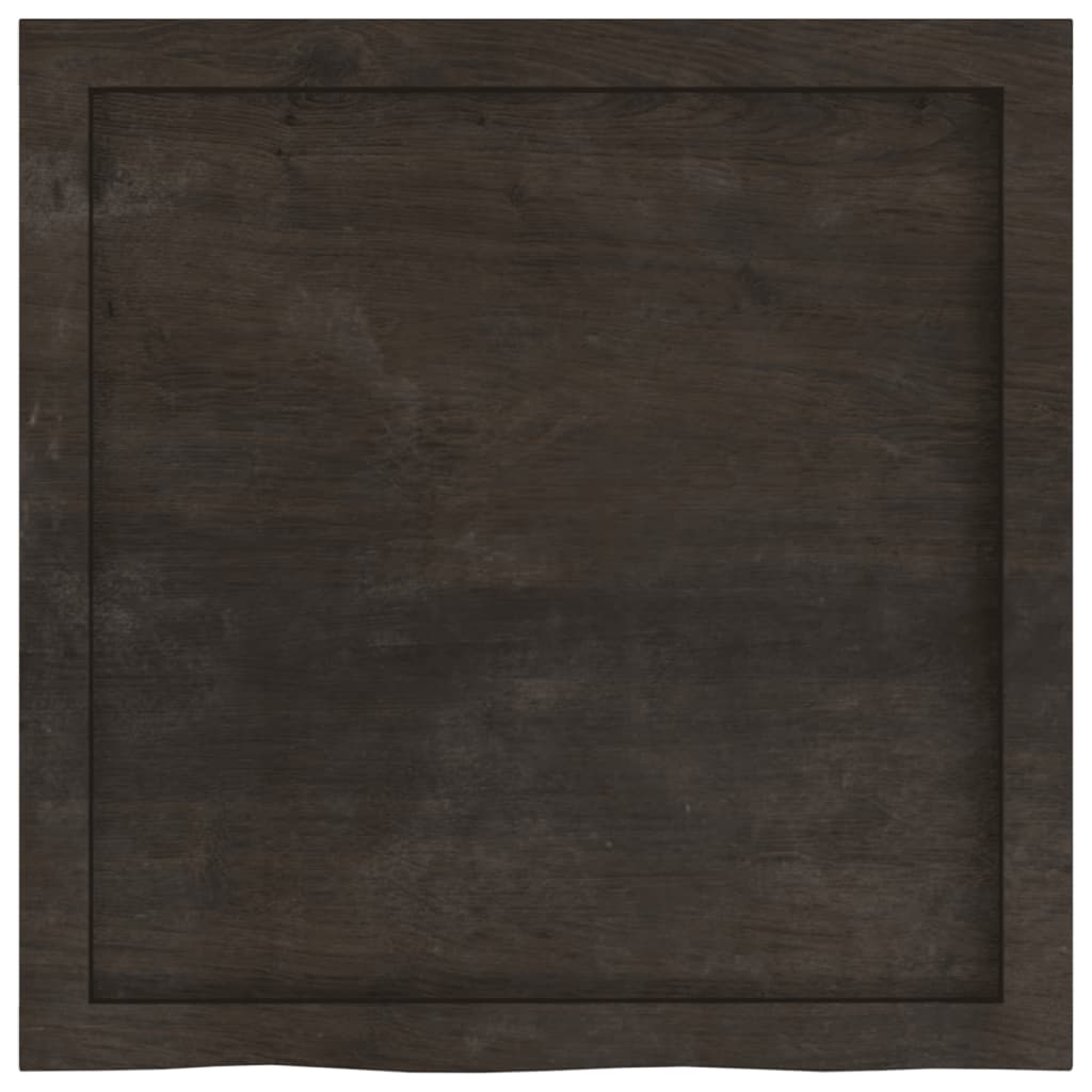 vidaXL Tafelblad 60x60x(2-4)cm behandeld massief eikenhout donkerbruin, foto 4