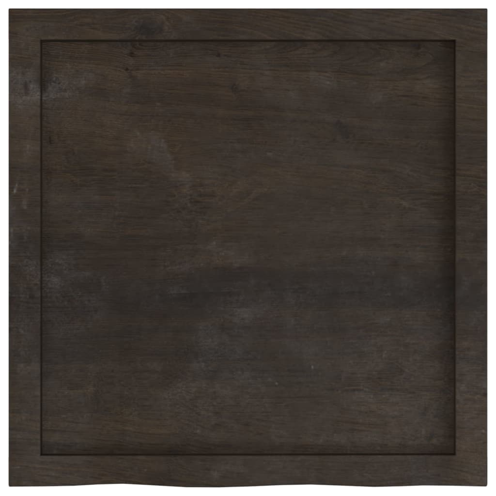 vidaXL Tafelblad 60x60x(2-6)cm behandeld massief eikenhout donkerbruin, foto 4