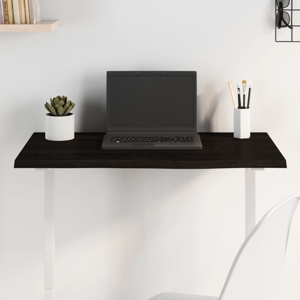 vidaXL Pöytälevy tummanruskea 80x40x2 cm käsitelty täystammi