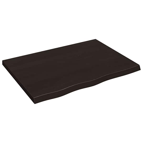 vidaXL lauaplaat, tumepruun, 80x60x(2-4) cm, t&ouml;&ouml;deldud tammepuit