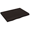 vidaXL lauaplaat, tumepruun, 80 x 60 x (2-6) cm, t&ouml;&ouml;deldud tammepuit
