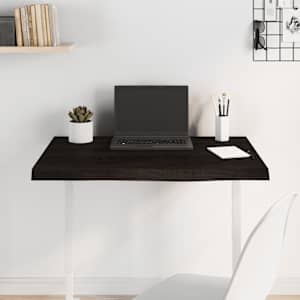 Mizna plošča temno rjav 80x60x(2-6)cm obdelana trdna hrastovina