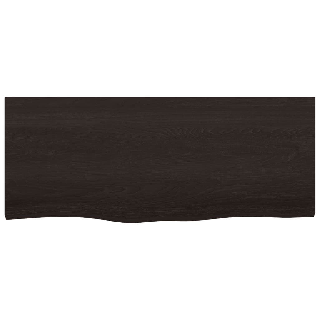 Thumbnail - vidaXL Tischplatte Dunkelbraun 100x40x(2-4)cm Massivholz Eiche