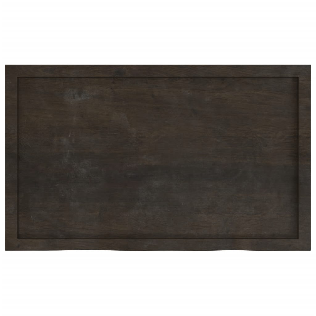 vidaXL Tafelblad 100x60x(2-4)cm behandeld eikenhout donkerbruin, foto 4