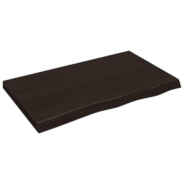 vidaXL lauaplaat, tumepruun, 100x60x(2-6) cm, t&ouml;&ouml;deldud tammepuit