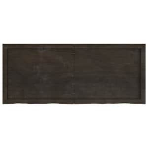 Stolní deska tmavě hnědá 120x50x(2-4)cm ošetřený masivní dub - obrázek 2