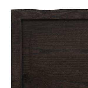 Stolní deska tmavě hnědá 120x50x(2-4)cm ošetřený masivní dub - obrázek 6