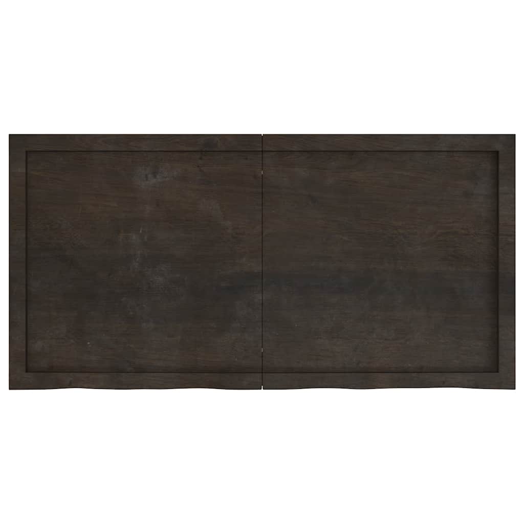 Thumbnail - vidaXL Tischplatte Dunkelbraun 120x60x(2-6)cm Massivholz Eiche
