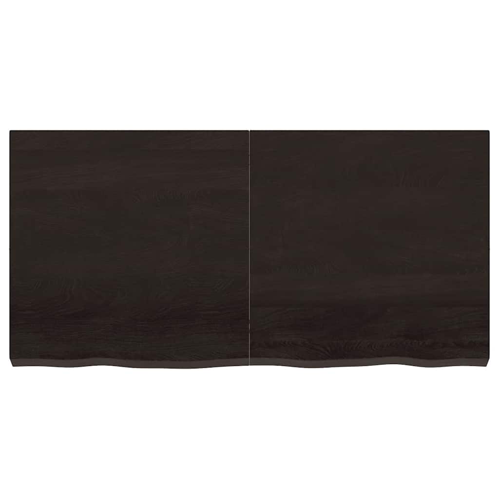 Thumbnail - vidaXL Tischplatte Dunkelbraun 120x60x(2-6)cm Massivholz Eiche