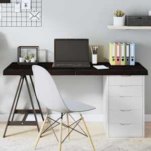 Mizna plošča rjav 140x50x(2-6)cm obdelana trdna hrastovina