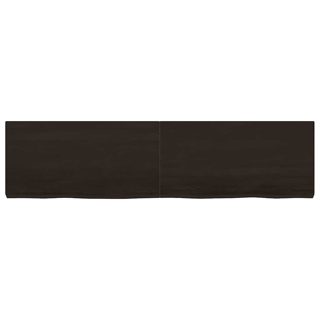Thumbnail - vidaXL Tischplatte Dunkelbraun 160x40x(2-6)cm Massivholz Eiche