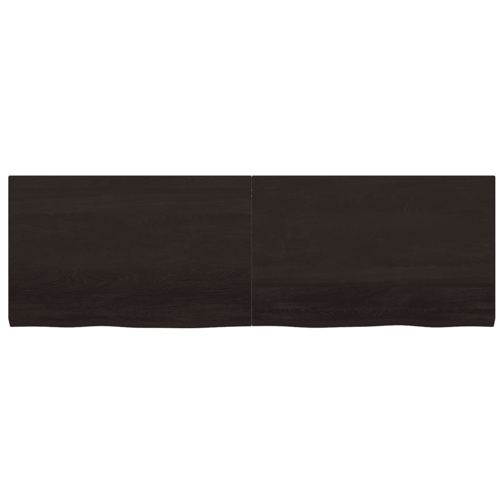 vidaXL Tafelblad 160x50x(2-4)cm behandeld eikenhout donkerbruin afbeelding