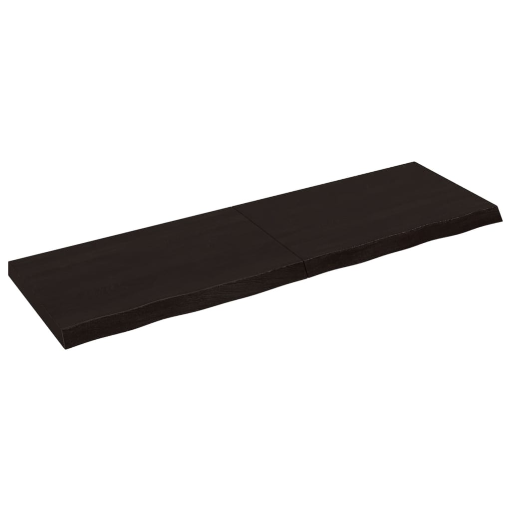 vidaXL Blat de masă maro 160x50x(2-6) cm, lemn masiv stejar tratat