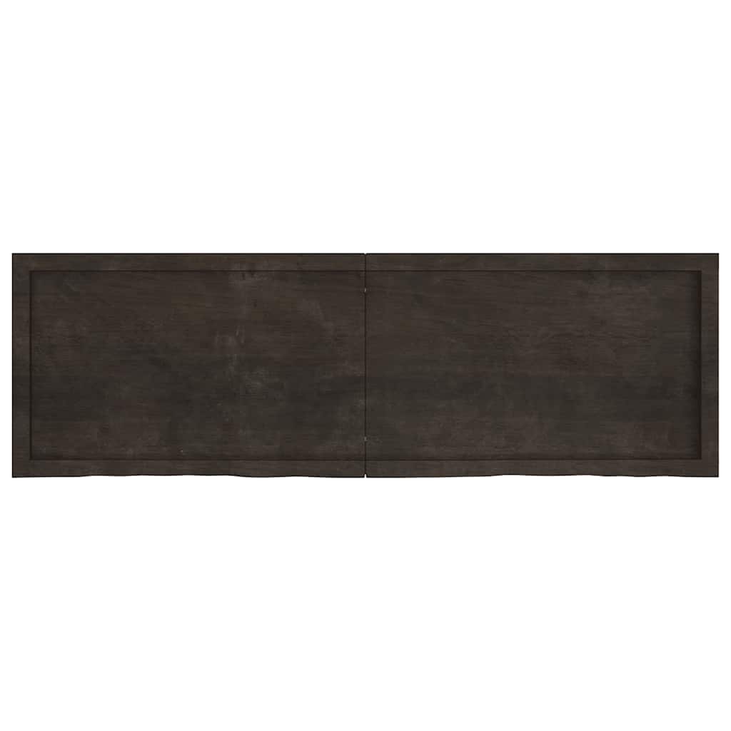 Thumbnail - vidaXL Tischplatte Dunkelbraun 160x50x(2-6)cm Massivholz Eiche