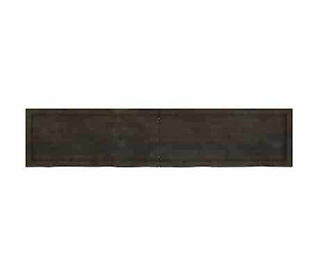 vidaXL Bor&eth;plata D&ouml;kkbr&uacute;n 180x40x(2-4) cm Me&eth;h&ouml;ndlu&eth; Gegnheil Eik