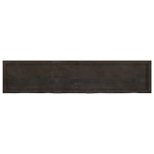 vidaXL Bor&eth;plata D&ouml;kkbr&uacute;n 180x40x(2-4) cm Me&eth;h&ouml;ndlu&eth; Gegnheil Eik