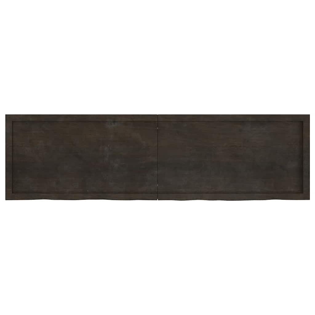 Thumbnail - vidaXL Tischplatte Dunkelbraun 180x50x(2-6)cm Massivholz Eiche
