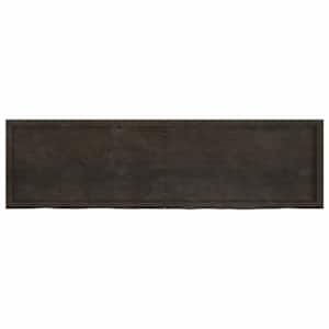 Stolní deska tmavě hnědá 180x50x(2-6)cm ošetřený masivní dub - obrázek 2