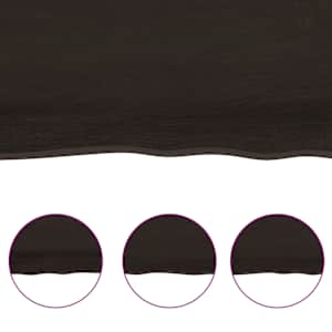 Stolní deska tmavě hnědá 180x50x(2-6)cm ošetřený masivní dub - obrázek 5