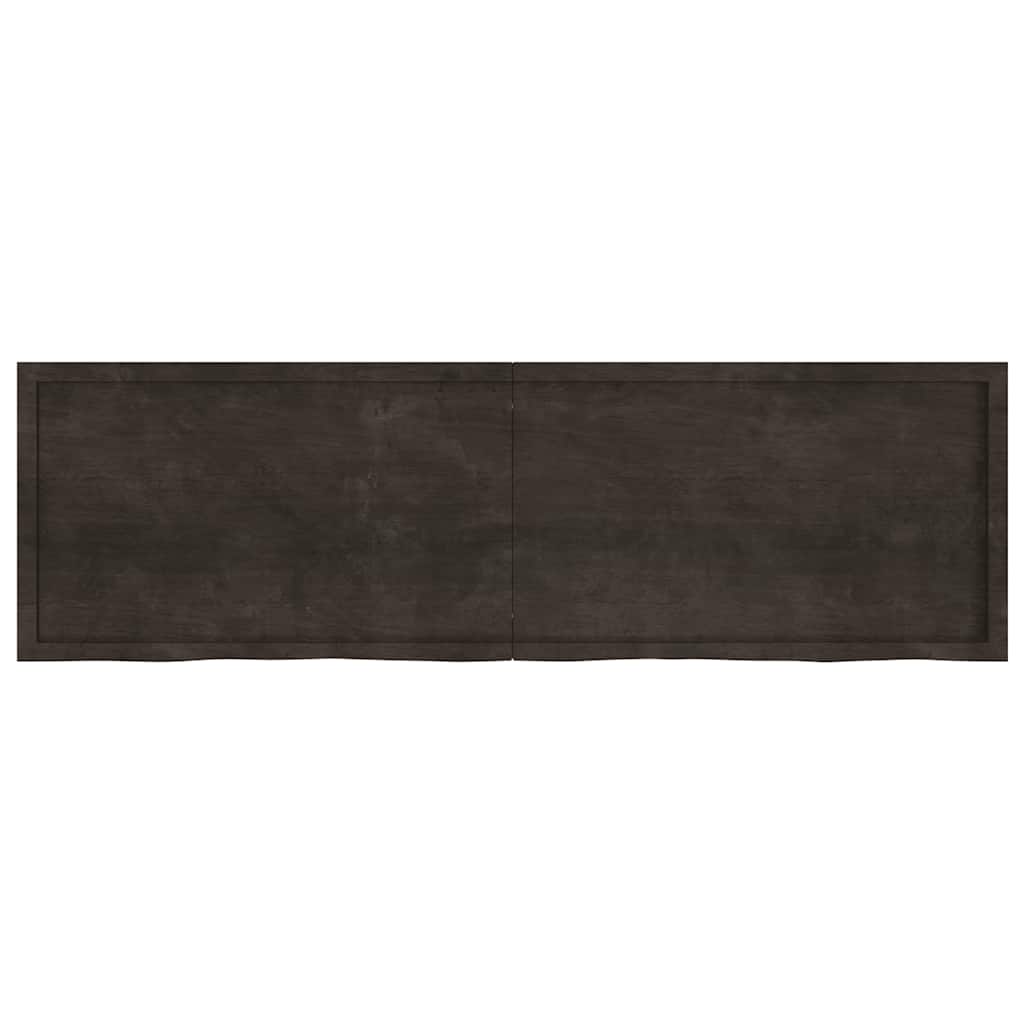 Thumbnail - vidaXL Tischplatte Dunkelbraun 200x60x(2-4)cm Massivholz Eiche