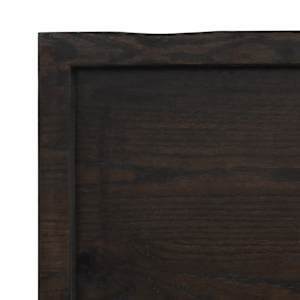 Stolní deska tmavě hnědá 220x50x(2-4)cm ošetřený masivní dub - obrázek 6