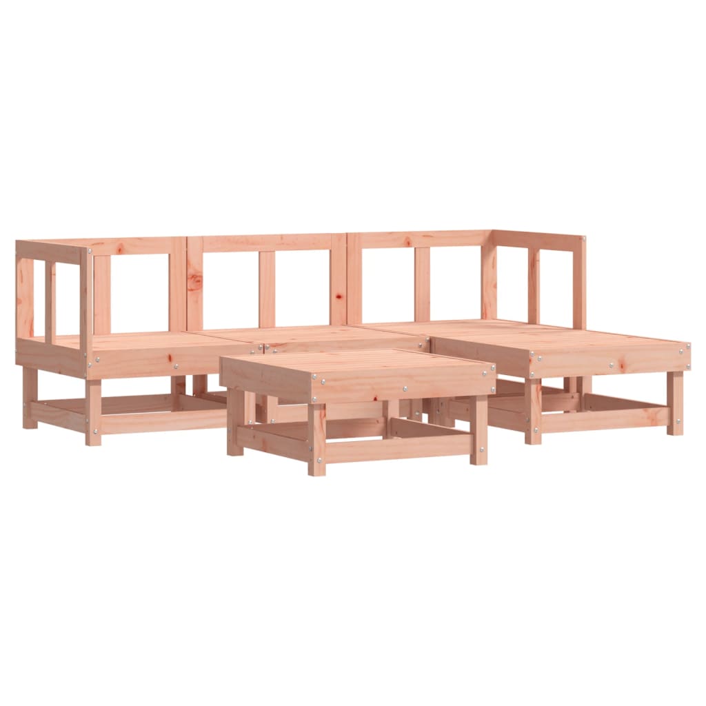 vidaXL 5-tlg. Garten-Lounge-Set mit Kissen Massivholz Douglasie